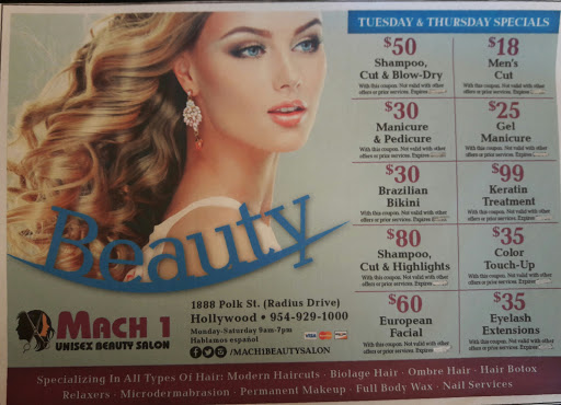 Hair Salon «Mach 1 Beauty Salon», reviews and photos, 1888 Polk St, Hollywood, FL 33020, USA