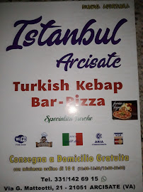 Restaurant turc Istanbul Kebap Turkish à Arcisate (le menu)