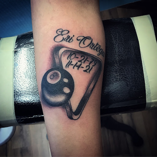 Explore street signs tattoo ideas, creative tattoo ideas in Madera, available at Sea Wolf Tattoo