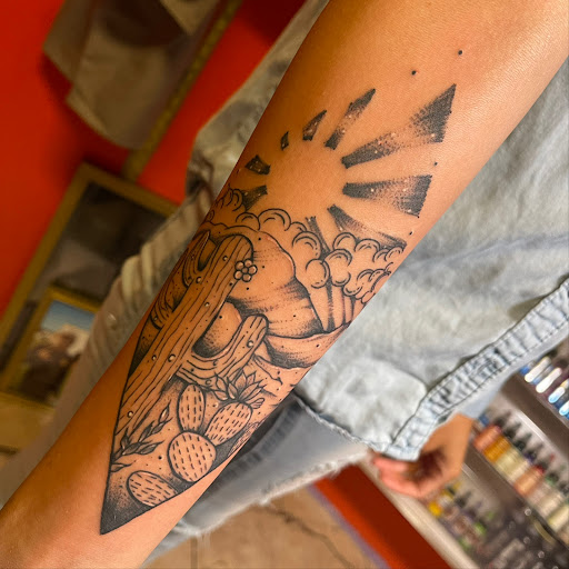 Explore feminine sleeve tattoo ideas, creative tattoo ideas in Satellite Beach, available at Rocksteady Tattoo Company