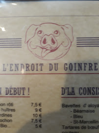 L'Endroit Du Goinfre à La Flotte menu