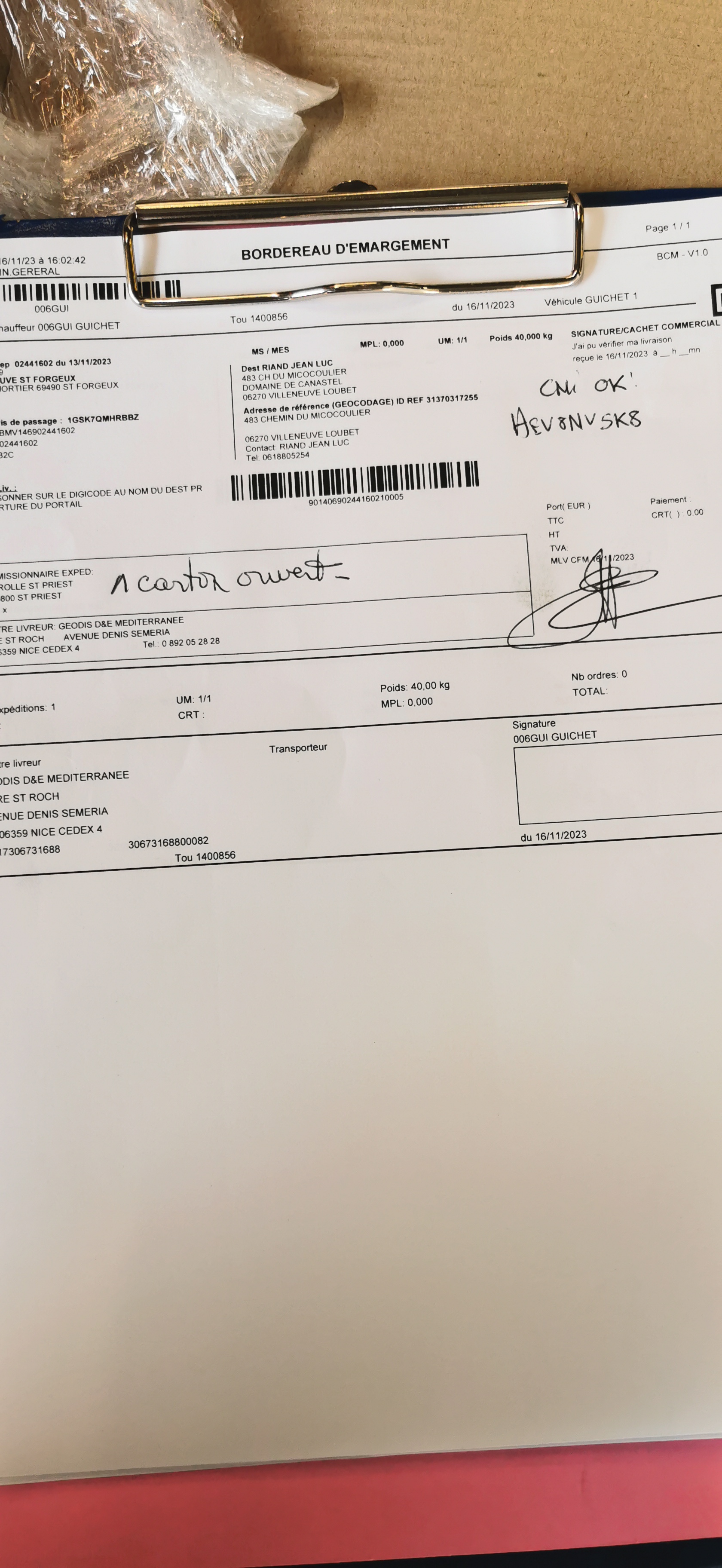 Photo n° 1 de l'avis de Jean-Luc.I fait le 16/11/2023 à 18:58
