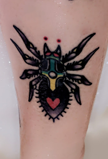Explore jaws tattoo ideas, creative tattoo ideas in Kenosha, available at Dead Set Ink