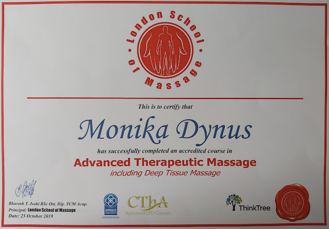 Monika Dynus - Mobile Massage Therapist - London