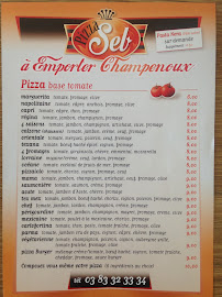 Carte du Pizza SEB à Champenoux