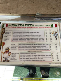 Pizzeria Aguilera Pizza à Anglet (le menu)