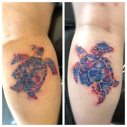 Explore guitar tattoo ideas, creative tattoo ideas in Kent, available at Ivy Ink Tattoo