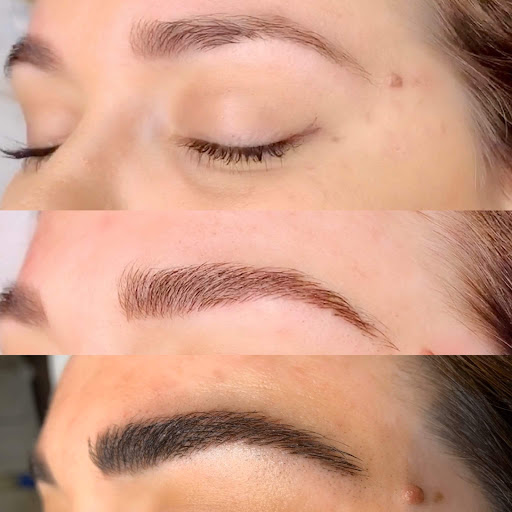 Explore outer thigh tattoo ideas, creative tattoo ideas in San Diego, available at Honey Natural Cosmetic Tattooing & Training