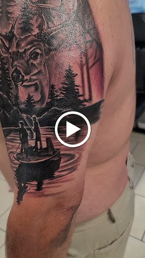 Explore chest and stomach tattoo ideas, creative tattoo ideas in Ocoee, available at Slaughterized Ink Tattoo and Piercing Studio