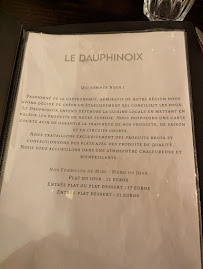 Restaurant Le DauphinoiX à Grenoble (la carte)