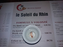 Restaurant de type buffet Le Soleil Du Rhin à Volgelsheim - menu / carte