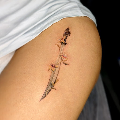 Explore mountain tattoo ideas for men, creative tattoo ideas in Los Angeles, available at K Tattoo