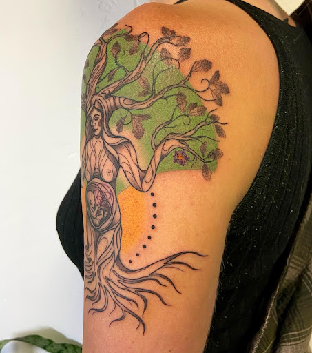 Explore bulldog tattoo ideas, creative tattoo ideas in Scipio Center, available at Ace of Wands Private Tattoo & Tarot Studio . Appointment Only