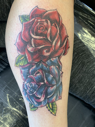 Explore fire and ice tattoo ideas, creative tattoo ideas in Seymour, available at American Gypsy Tattoo Corp.