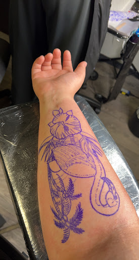 Explore tattoo flag ideas, creative tattoo ideas in Schaumburg, available at Urban Rebels Ink