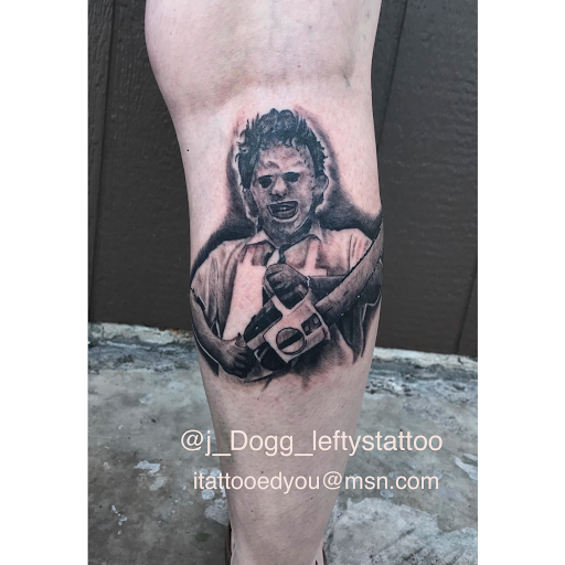 Explore rip neck tattoo ideas, creative tattoo ideas in Orange, available at Leftys Tattoo