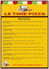 Menu du LE TIME PIZZA à Saint-Saviol