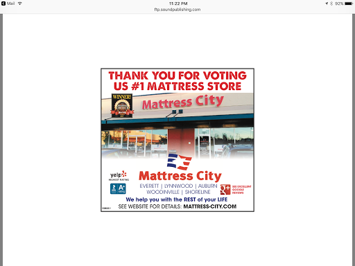 Mattress Store «Mattress City», reviews and photos, 121 SE Everett Mall Way, Everett, WA 98208, USA