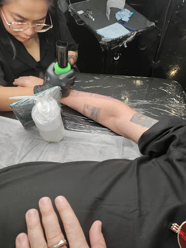Explore tattoo on leg ideas, creative tattoo ideas in Los Angeles, available at Ethos Art Haus Tattoo