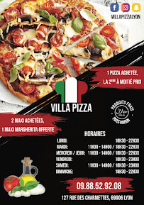 Menu / carte de Villa Pizza à Lyon