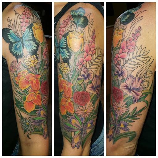 Explore twin flame tattoo ideas, creative tattoo ideas in Fort Worth, available at Darkside of Texas Tattoo & Piercing