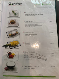 Menu / carte de Garden à Nogent-sur-Marne