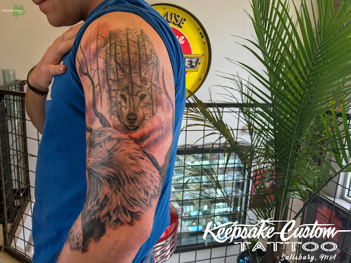 Explore mens full sleeve tattoo ideas, creative tattoo ideas in Salisbury, available at Keepsake Custom Tattoo & Body Piercing Laser Tattoo Removal