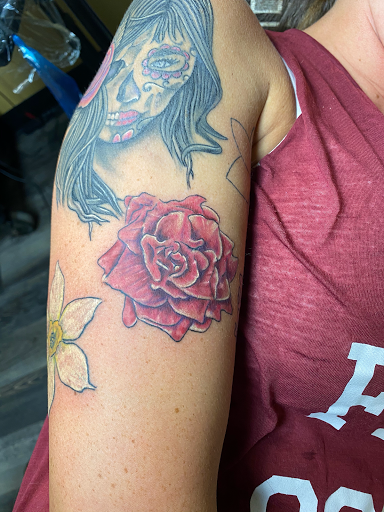 Explore shoulder blade tattoo ideas, creative tattoo ideas in Warner Robins, available at Untold Pain Tattoo Studio