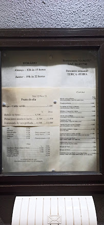 Carte du Restaurante O Pote à Campelos