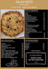 Menu du Salsa pizza à Lamanon