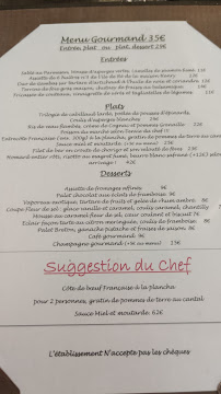 La Fleur de Sel à La Rochelle menu