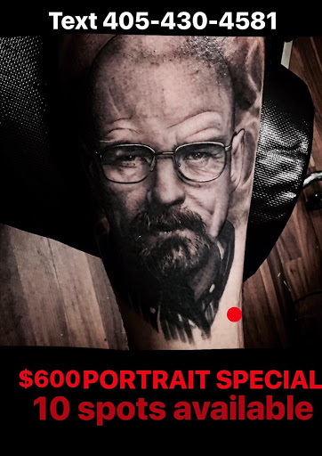 Explore black widow tattoo ideas, creative tattoo ideas in Oklahoma City, available at 405 Ink