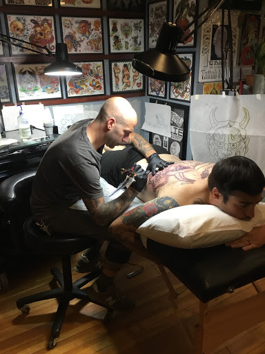 Explore full head tattoo ideas, creative tattoo ideas in Laramie, available at Vintage Electric Tattoo