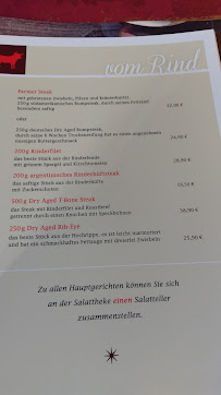 Restaurant de grillades à l'américaine FARMER STEAKHOUSE à Basedow - menu / carte
