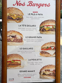 Carte du Les Burgers de Papa à Bordeaux