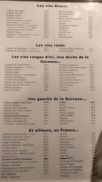 Le Bouchon Bordelais à Bordeaux menu