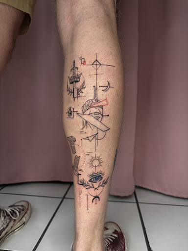 Explore carpenter tattoo ideas, creative tattoo ideas in Clarksville, available at No Egrets Tattoo Studio