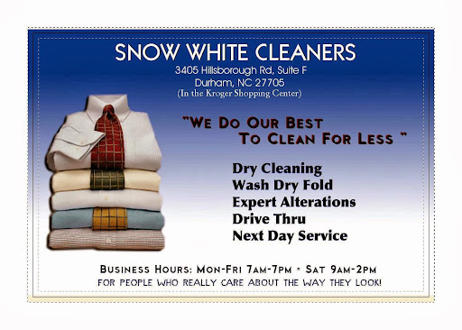 Dry Cleaner «Snow White Cleaners», reviews and photos, 3405 Hillsborough Rd, Durham, NC 27705, USA