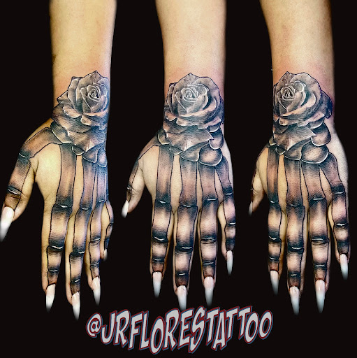 Explore music sleeve tattoo ideas, creative tattoo ideas in Caldwell, available at Blue Ring Studio Tattoo & Piercing
