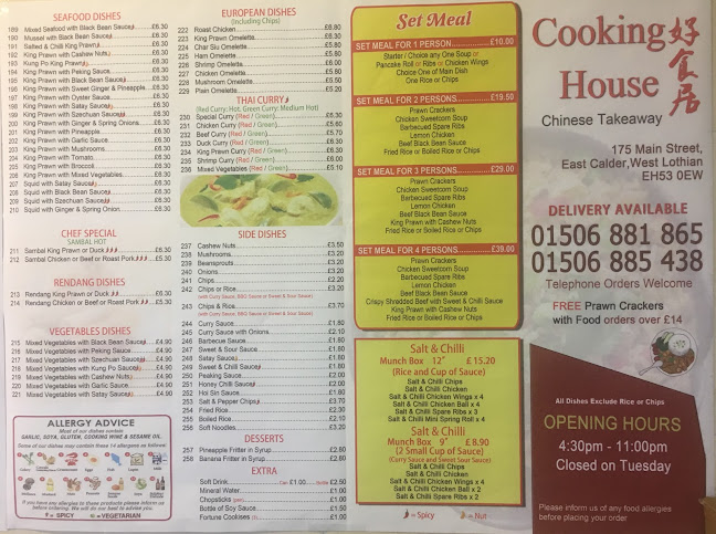Reviews of cooking house in Livingston - Restaurant