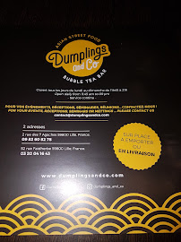 Dumplings and Co à Lille menu