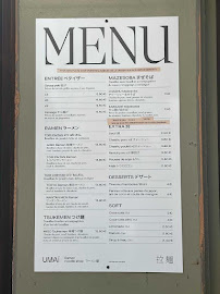 Menu / carte de Umaï Ramen à Strasbourg