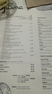 Oficina dos Sabores à Abrantes menu