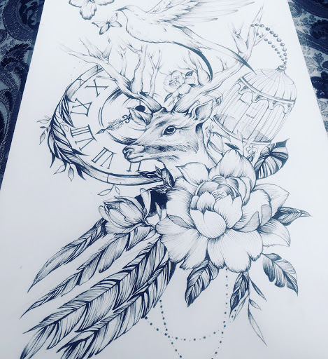 Explore pocket watch tattoo ideas, creative tattoo ideas in El Monte, available at Baron Art Tattoo & Piercing Studio El Monte