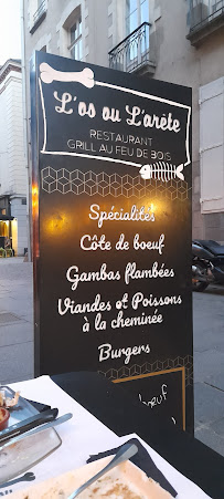 L'Os ou L'Arête à Rennes menu