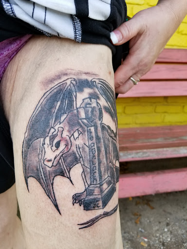 Explore comic book tattoo ideas, creative tattoo ideas in Meridian, available at SK-Tattoo1