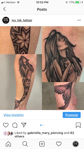 Explore thigh flower tattoo ideas, creative tattoo ideas in Kent, available at Ivy Ink Tattoo