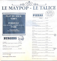 Restaurant Le Maypop à Laragne-Montéglin (la carte)