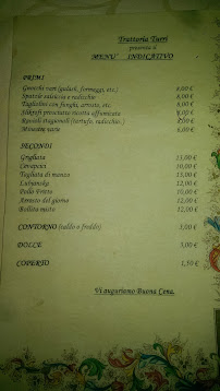 Menu du Trattoria Turri à Gorizia