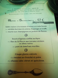 Restaurant le Bocaccino à Barcelonnette menu